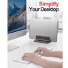 Vaydeer Vertical Laptop Stand – Adjustable Plastic Holder for MacBook, Tablet & Phone | Space-Saving Desktop Dock Accessory