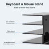 Acrylic Keyboard Plate Display Stand – 3-Tier Ergonomic Storage for Mechanical Keyboards & Mouse | Stylish Transparent Holder