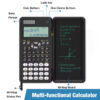 Mini Scientific Calculator with Writing Tablet – Notepad & Memo Pad for Office, School & Exams | 991ES, MS, EX 82MS
