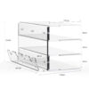 Acrylic Keyboard Plate Display Stand – 3-Tier Ergonomic Storage for Mechanical Keyboards & Mouse | Stylish Transparent Holder
